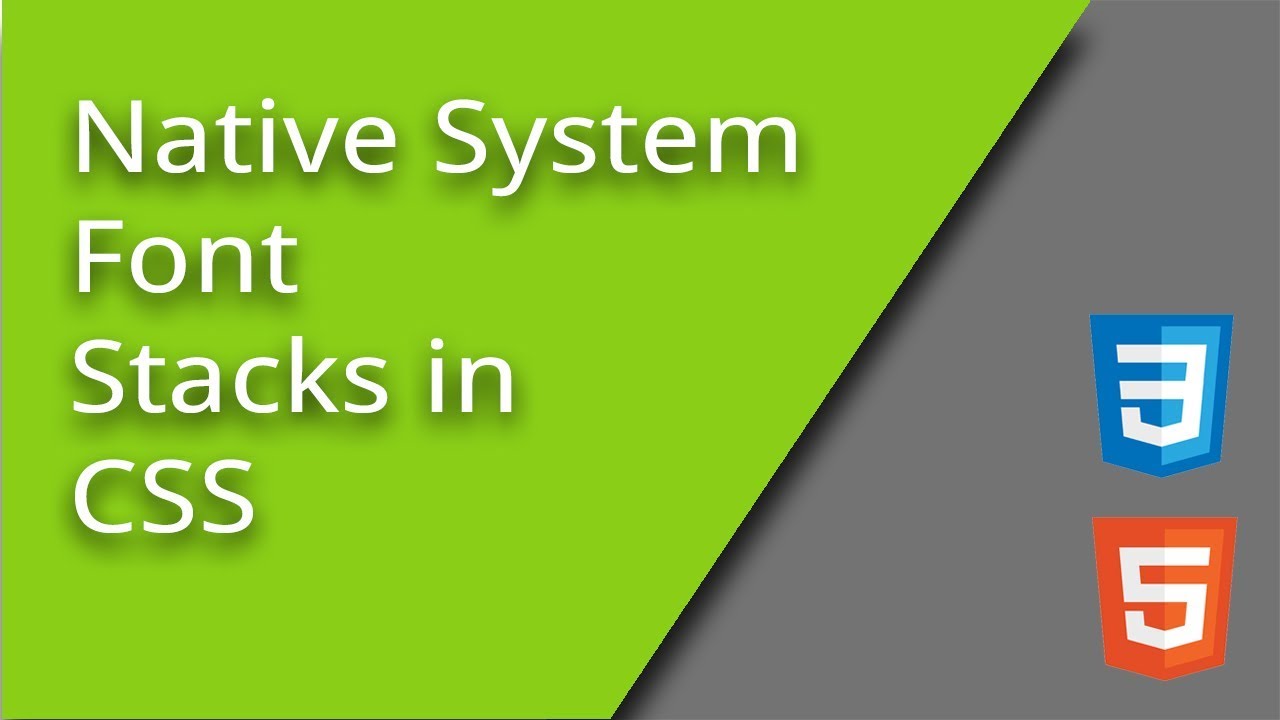 Native System Font Stacks in CSS