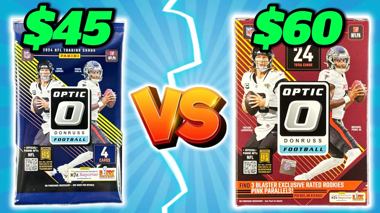 1 HOBBY PACK vs. 1 BLASTER BOX (2024 Optic Football)