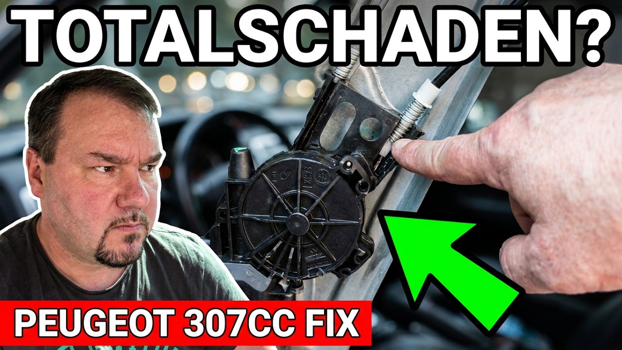 Schon wieder?! Fensterheber hinten reparieren und Scheibe ausrichten. Peugeot 307CC