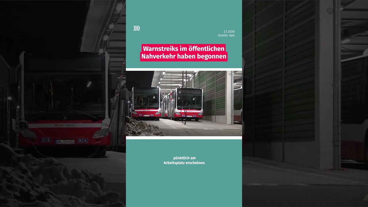 Stillstand beginnt: Keine Busse, Straßen- und U-Bahnen am Montag