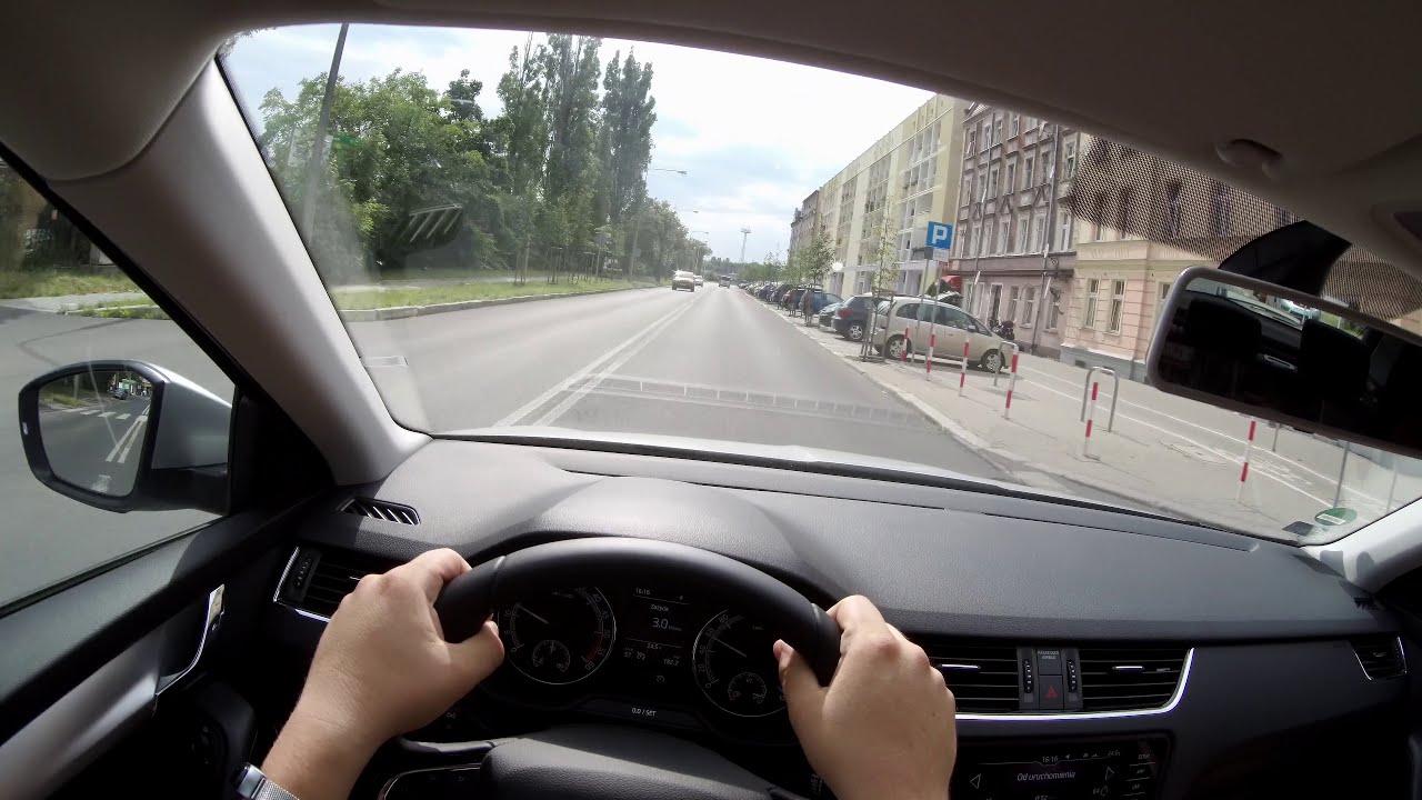 4K driving in Opole/  view from the cabin PL jazda samochodem po Opolu