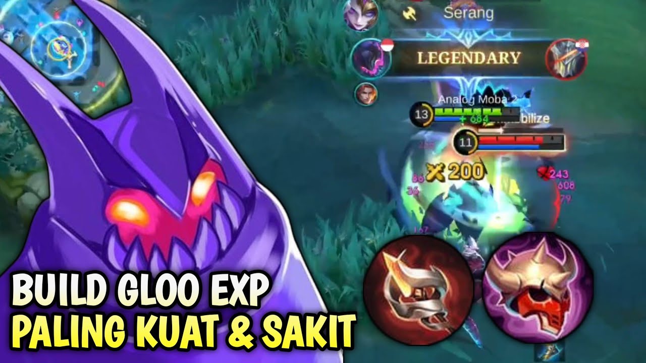 SIKSA ARGUS SAMPE TRAUMA..BUILD GLOO EXP LANE PALING KUAT - TOP GLOBAL GLOO #mobilelegends 