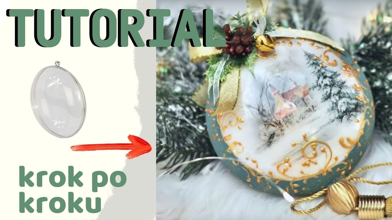 Decoupage bombki świąteczne [krok po kroku] No. 841
