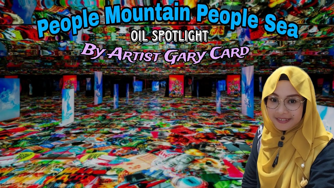 Amazing Oil Spotlight People Mountain People Sea By Artist Gary Card Hong Kong 🇭🇰