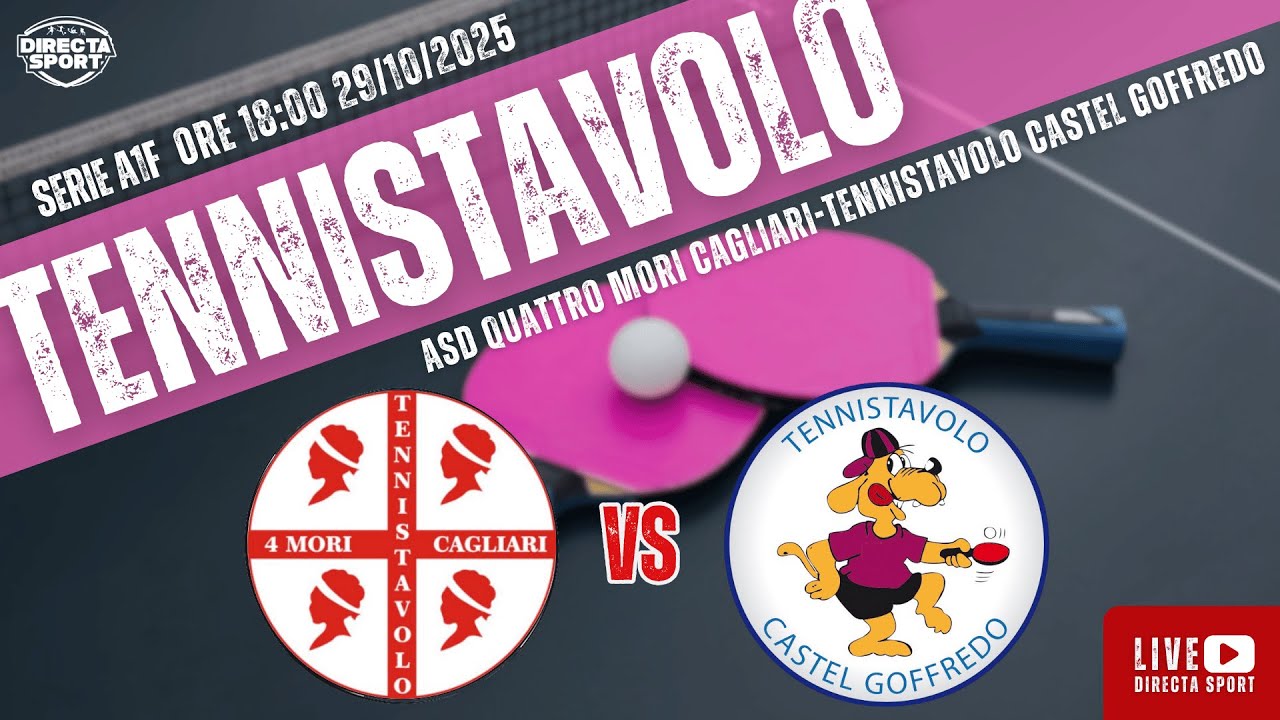Tennistavolo A1F - Asd Quattro Mori Cagliari-Tennistavolo Castel Goffredo (2-3)