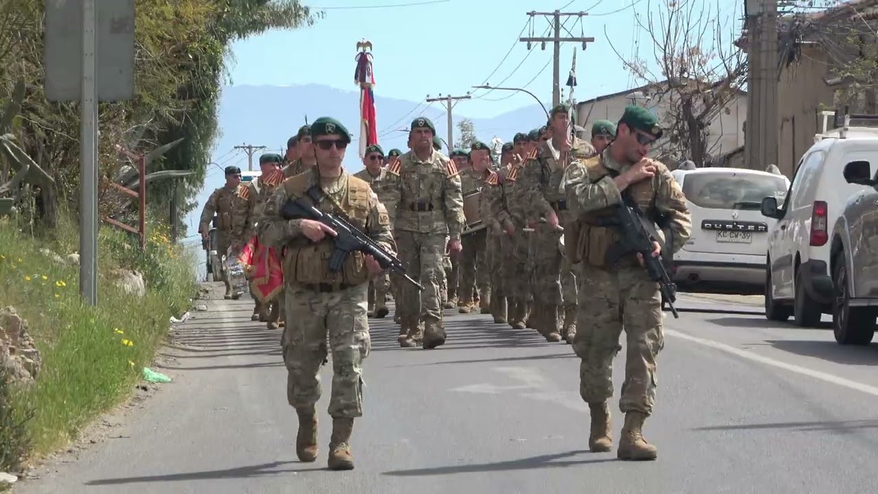 Destacamento de Montaña Nro. 3 Yungay, marcha hacia Destacamento, 16 Septiembre 2025