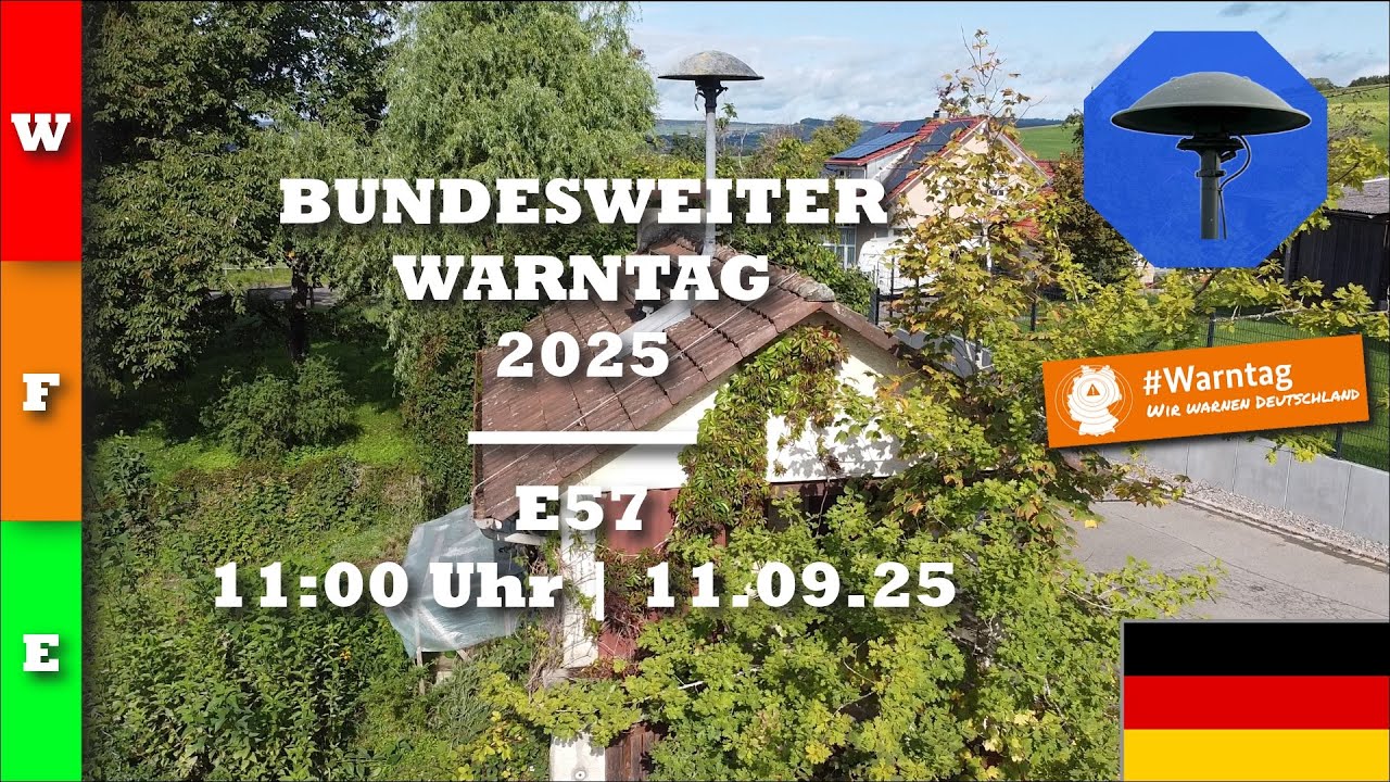 Bundesweiter Warntag 2025 - Sirenenalarm | E57 | #Warntag in Hilzingen-Hofwiesen