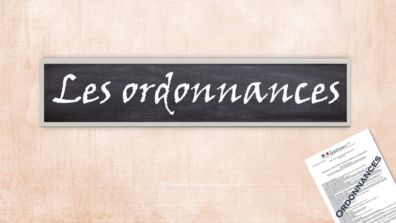Qu'est ce qu'une ordonnance? #Normes E04