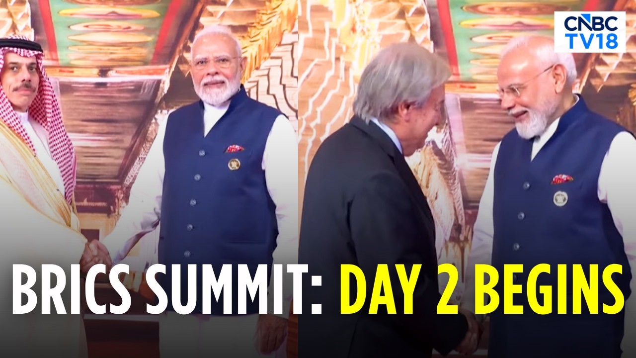 BRICS, день 2, Дели: премьер-министр Моди приветствует лидеров в &laquo;Бхарат Мандапам&raquo; | N18V