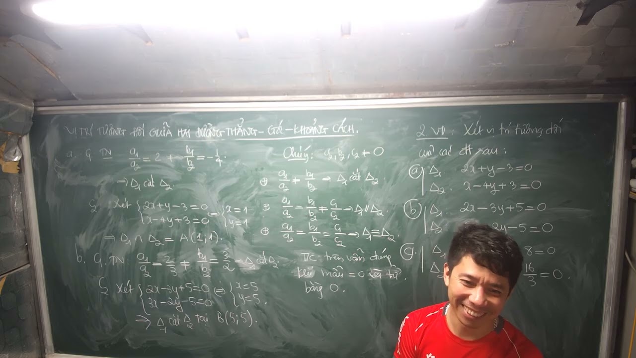 Vị trí tương đối giữa hai đường thẳng