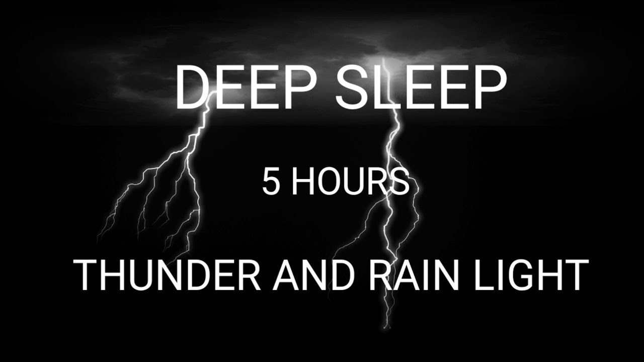Rain and Thunder Sounds for Sleeping & Study | 5 Hours Deep Sleep | Insomnia Relief
