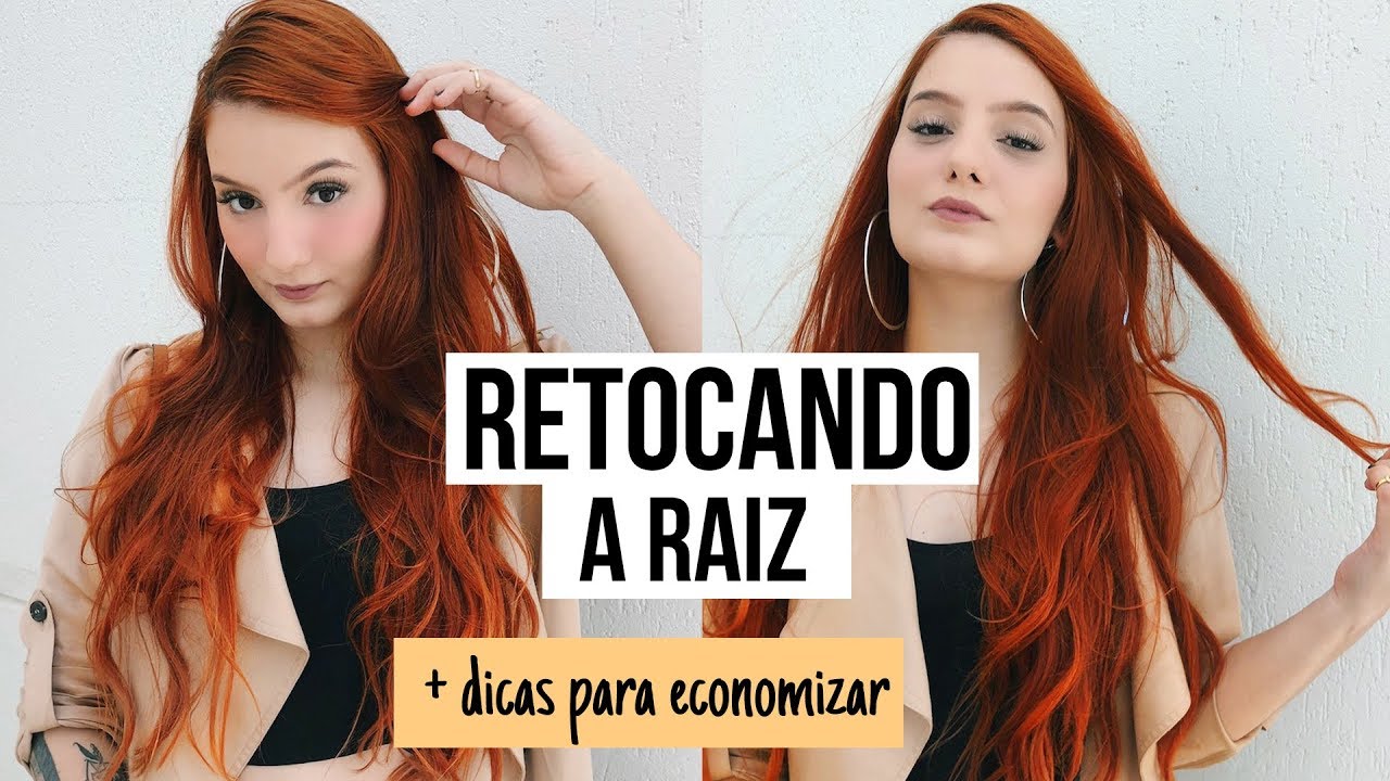 RETOCANDO A RAIZ EM CASA E SOZINHA! - tinta ruiva
