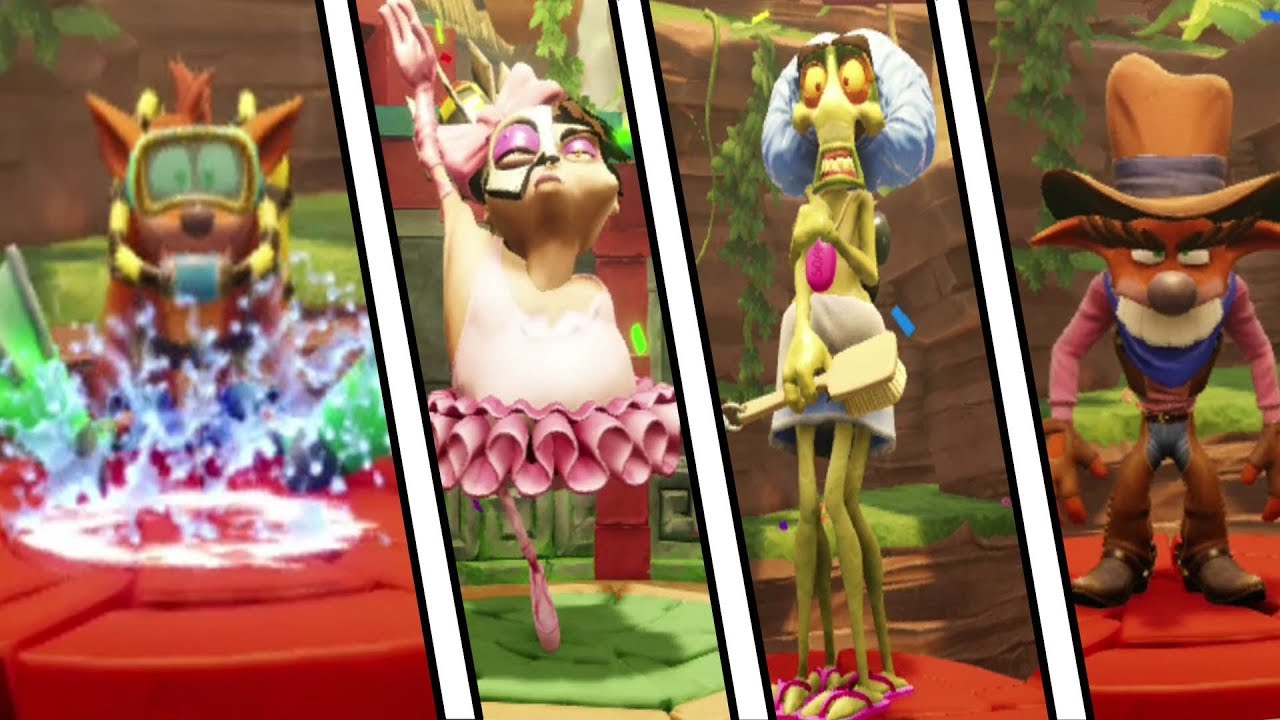 Crash Team Racing Nitro Fueled - All Characters Victory Animations