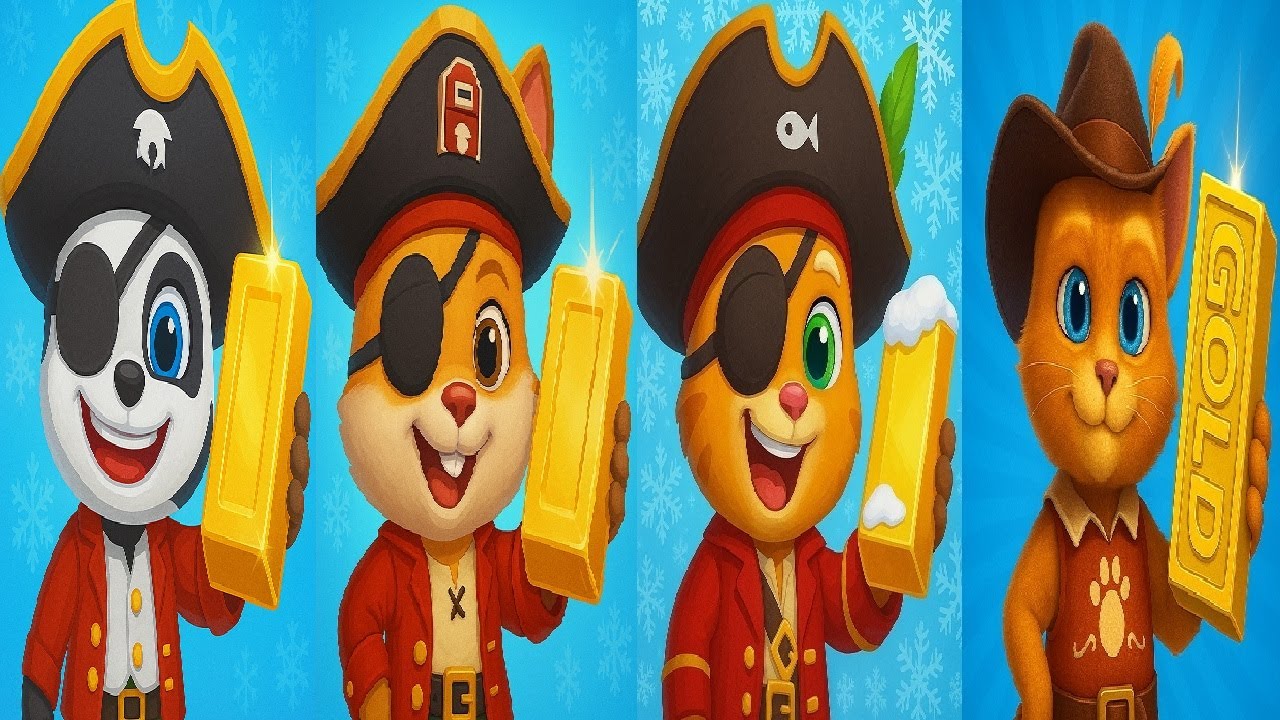 Talking Tom Run NEW GAME VSTalking Tom Gold Run VS Talking Pet Gold Run VS Panda Run Game Gameplay