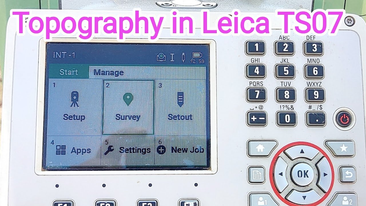 Topography recorded in Leica TS07 total station