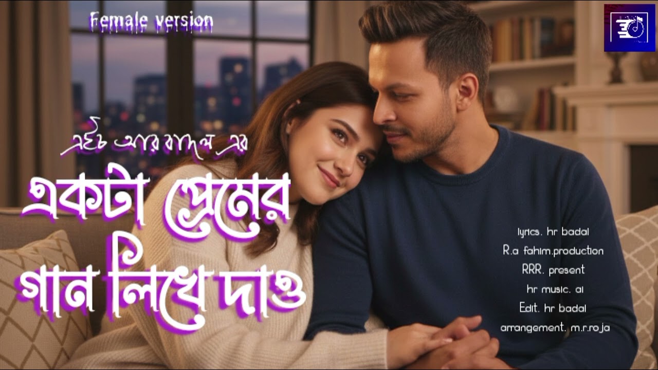 একটা প্রেমের গান লিখে দাও / ekta premer gaan likhe dau / female singer version / hr badal 