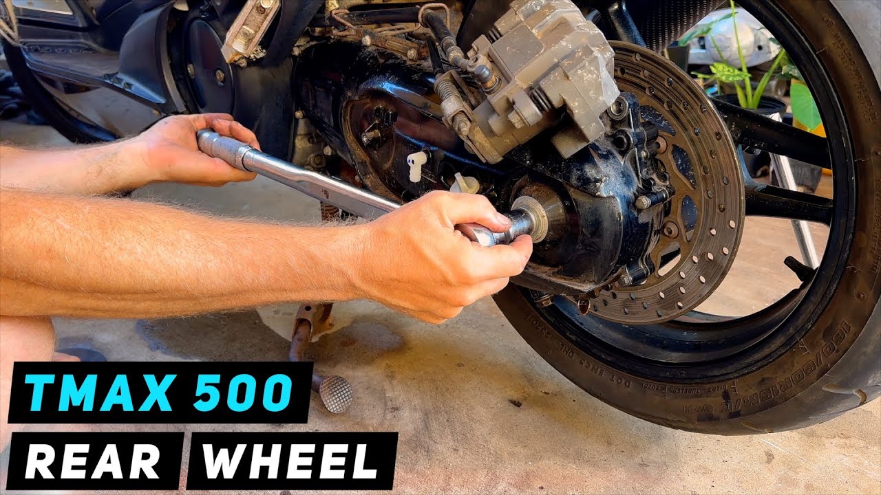 Yamaha Tmax 500 — Снятие/установка заднего колеса | Вещи для скутеров Митча