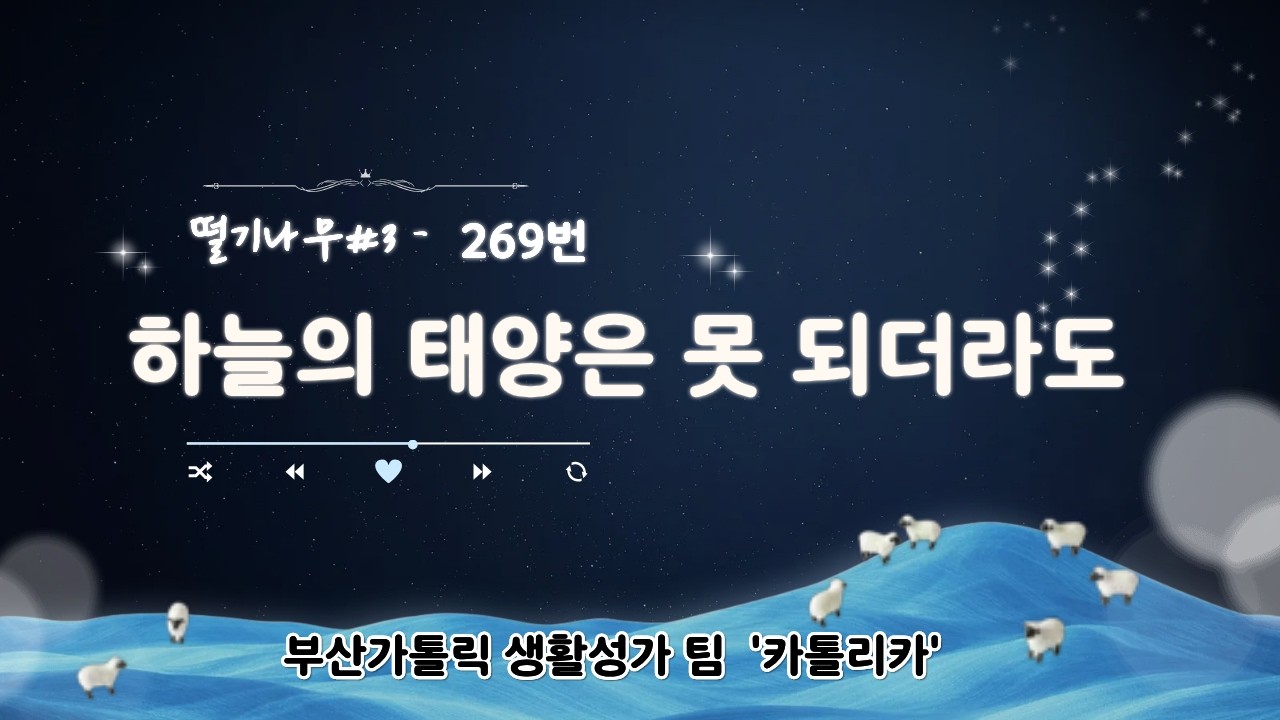 [떨기나무#3] 269번 / 하늘의 태양은 못 되더라도 (김태진신부) / 위로 /노래 카톨리카 / 명지파티마성모성당