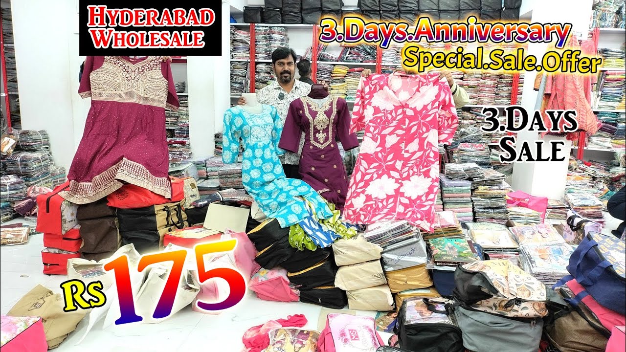 Big Dhamaka Sale Offer Shop 2 Anniversary 3.Days.Sale Hyderabad Wholesale || Zainab Suit House ||