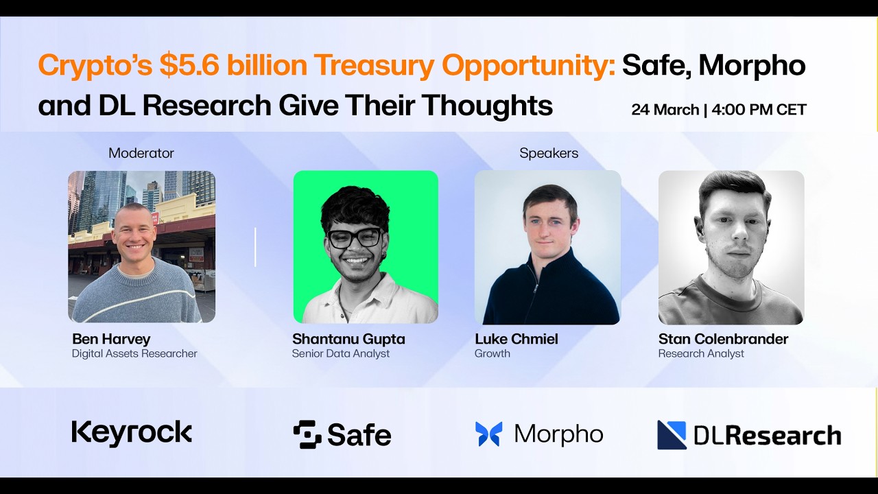 Crypto&rsquo;s $5,6 billion Treasury Opportunity: Safe, Morpho and DL Research Give Their Thoughts