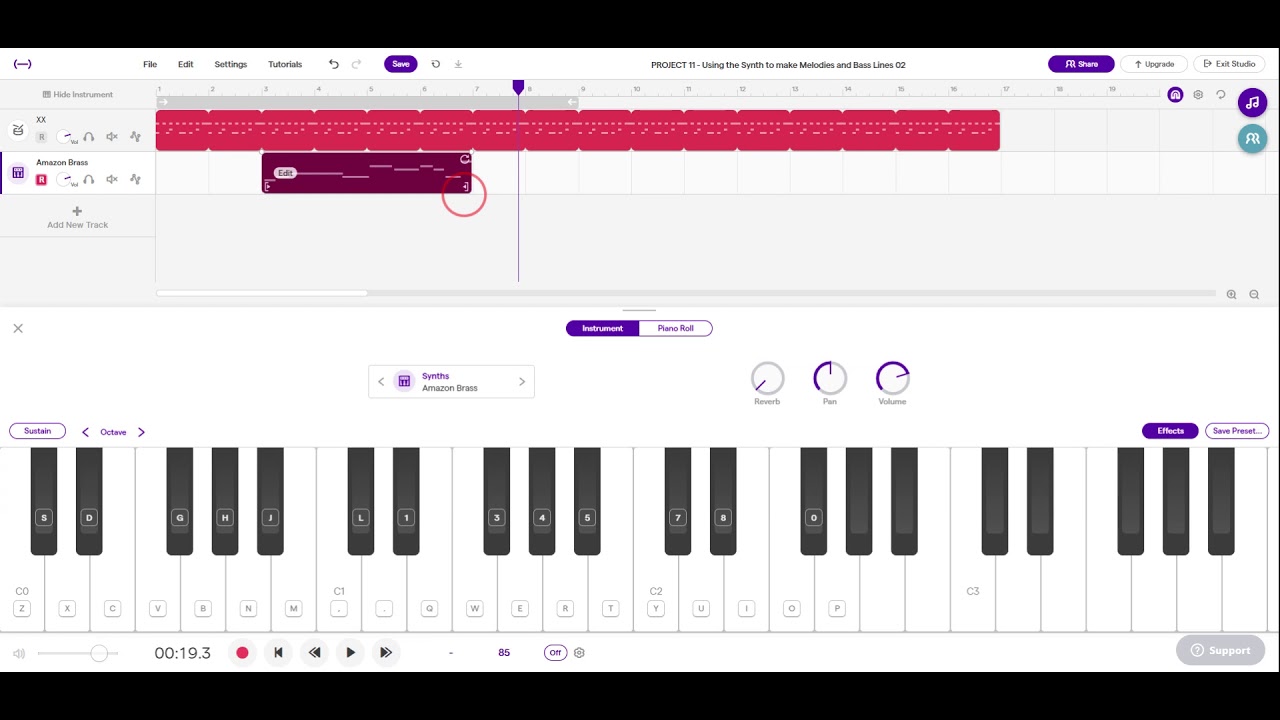 PROJECT 11 - Using the Synth to make Melodies and Bass Lines 02