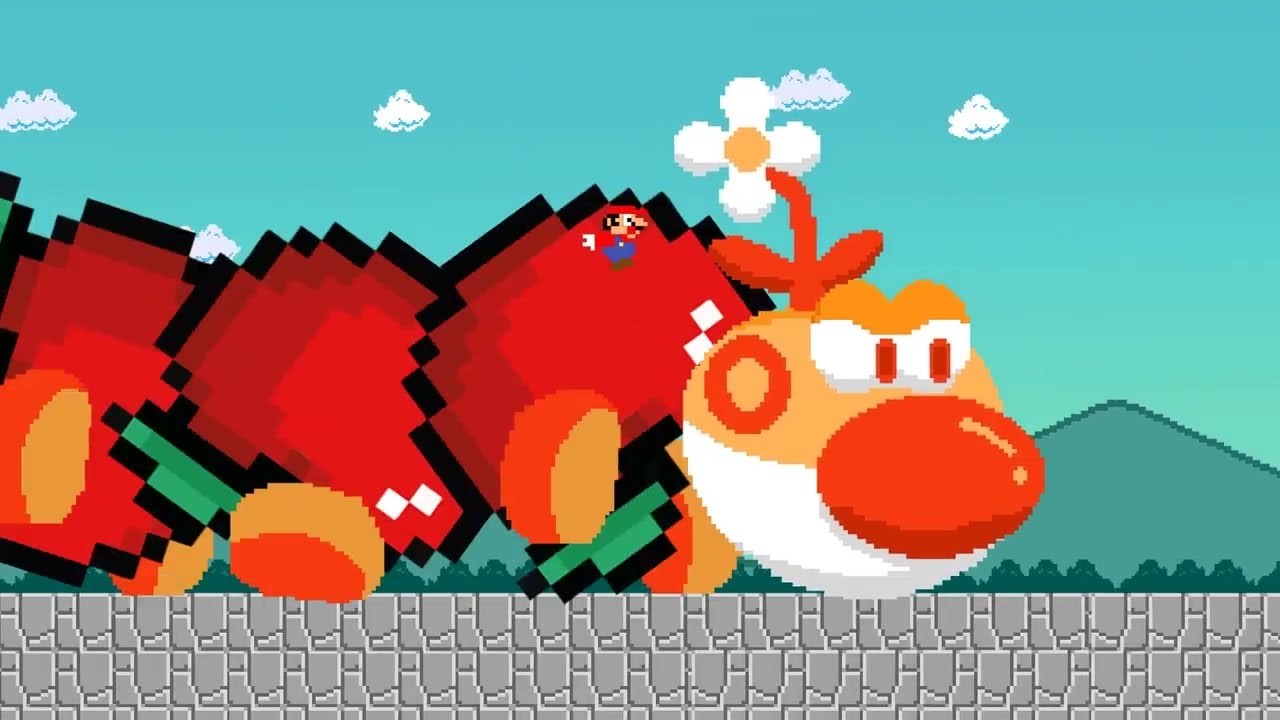 Team Mario vs Hungry Worm - Game Animation