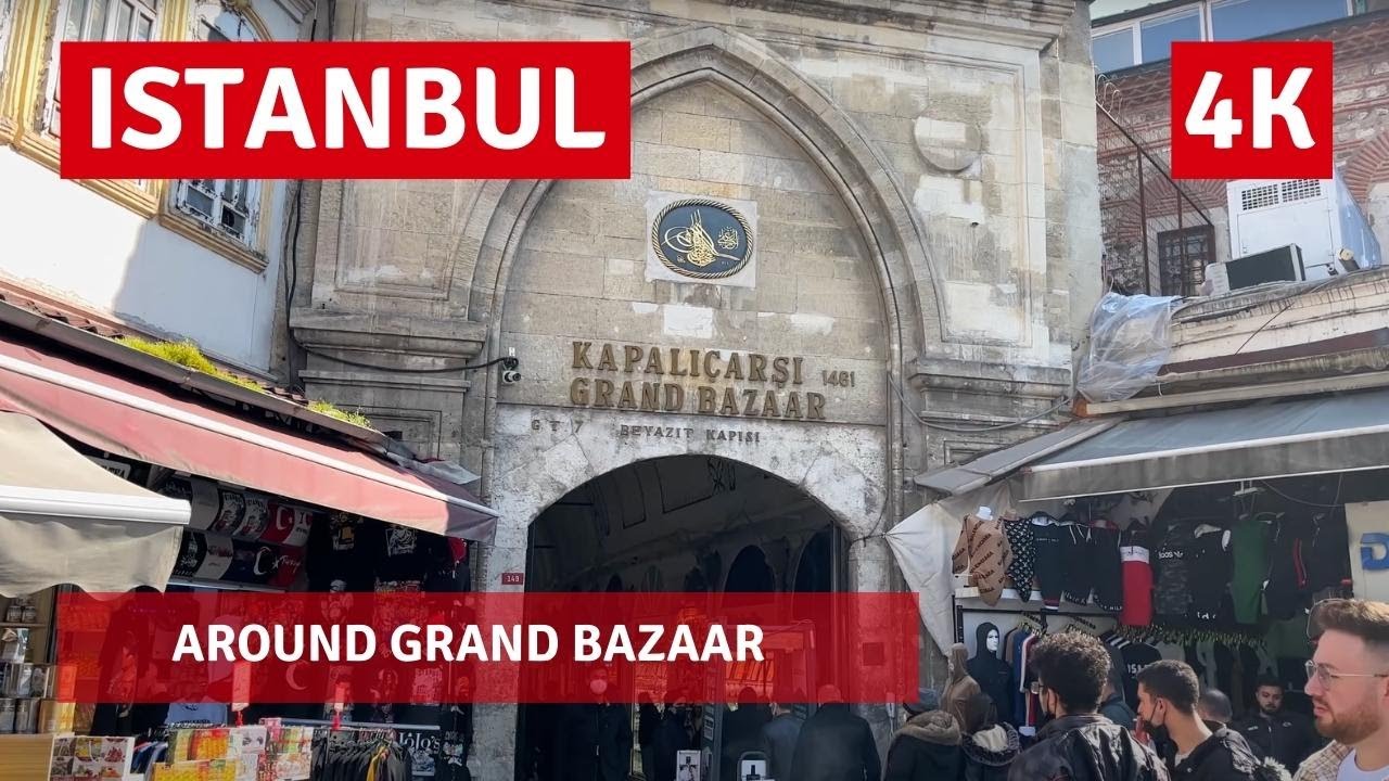 Istanbul 2022 Around Grand Bazaar 26 Feb Walking Tour|4k UHD 60fps