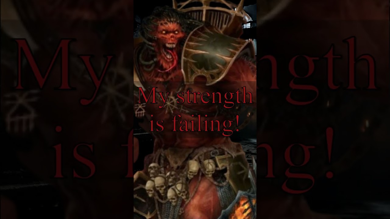 Kh&acirc;rn talks to Daemon Primarch Angron from 