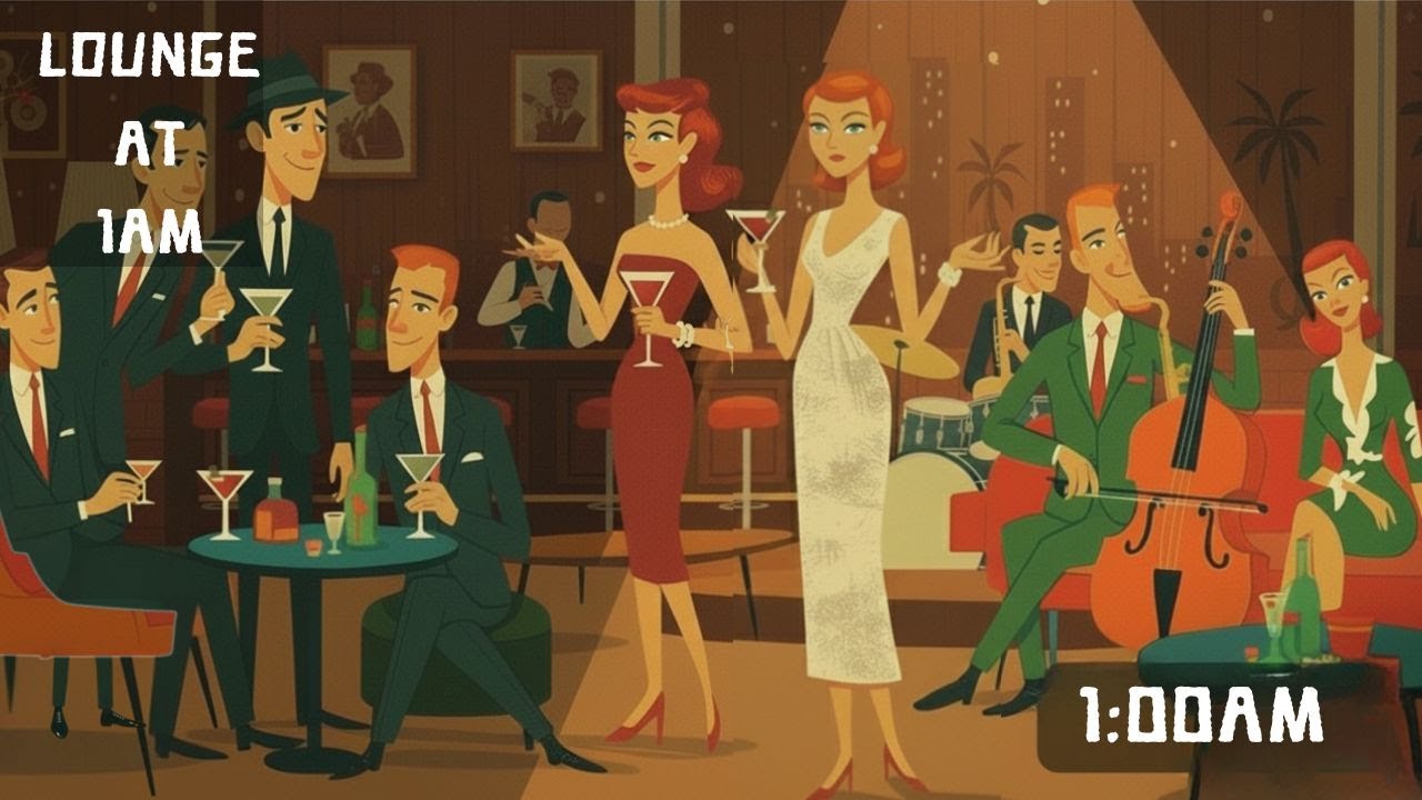 60's Atomic Cocktail Lounge Music | Свинг-джаз в 1 часа ночи