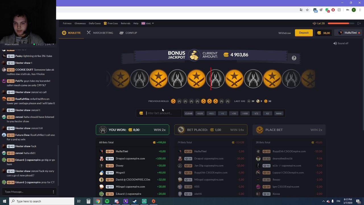 25 euroa vastaan csgoempire!