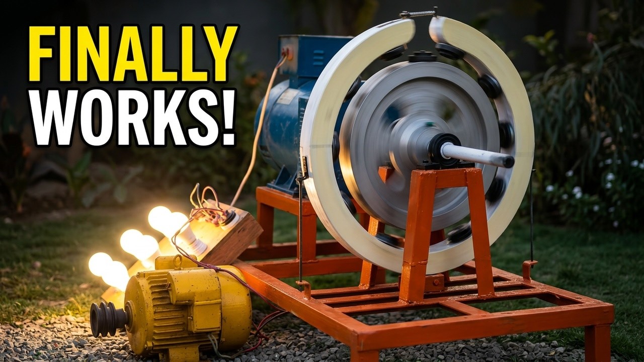 I Built a FREE Electricity Generator in 24 Hours!  Make Free Electricity Generator Challenge