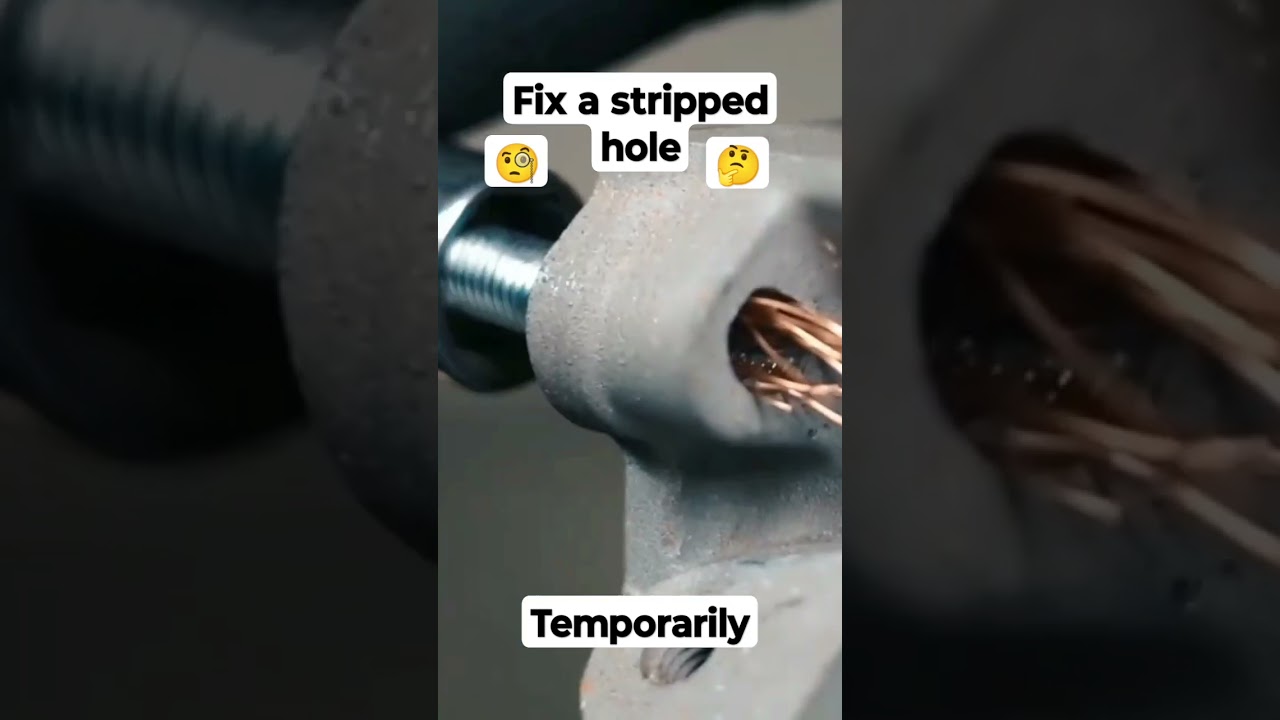 Fix a stripped bolt hole #mechanic #automobile #truck #car #autorepair #carmodification #automotive