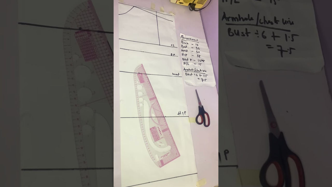 HOW TO DRAFT BASIC DRESS PATTERN ( DETAILED)