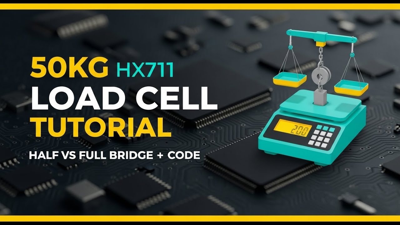 50kg Load Cell Tutorial | Half Bridge vs Full Bridge Setup + Arduino/ESP32 Code
