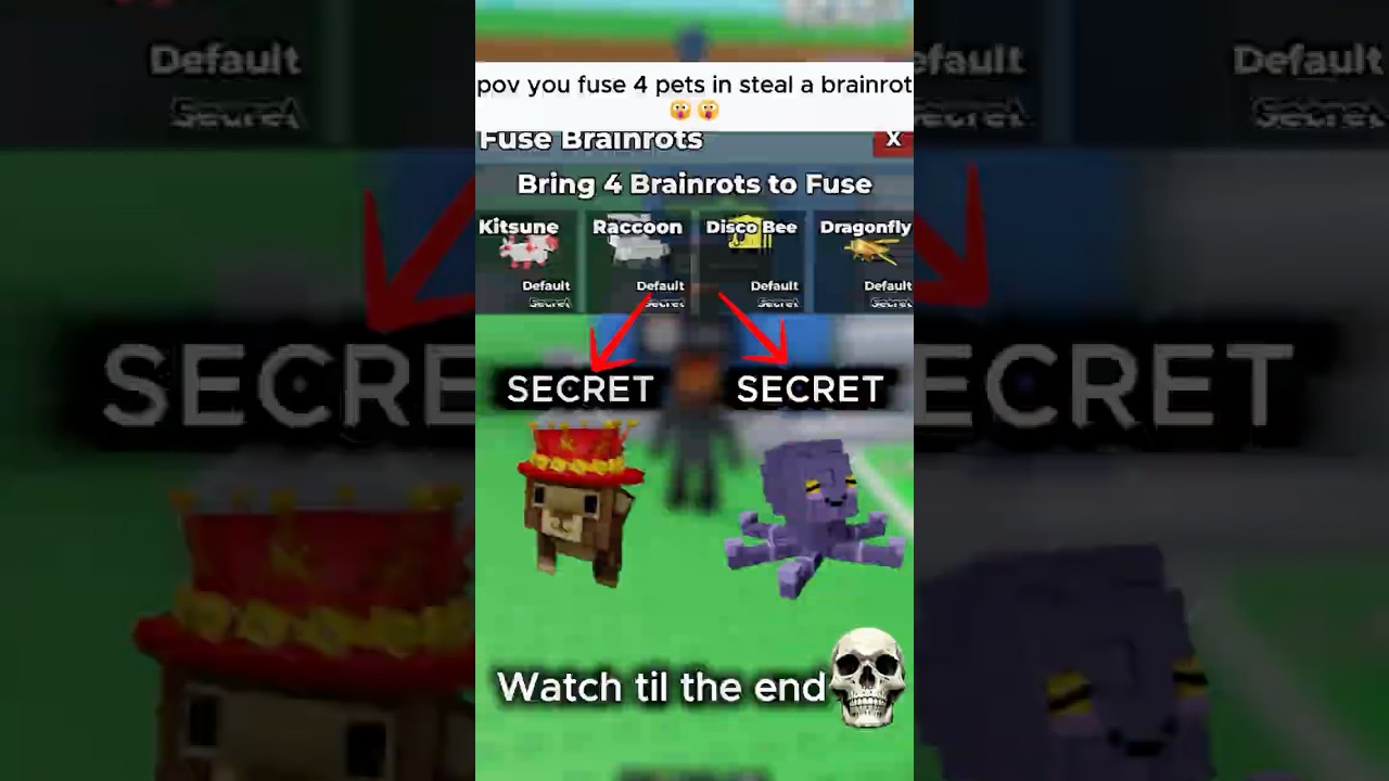 What Happens If You Fuse 4 Pets in Steal a Brainrot?! #roblox #growagarden #stealabrainrot