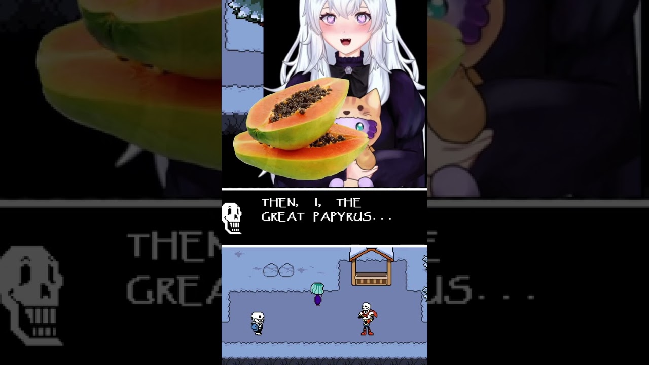 Witch VTuber Reacts to Undertale and Papyrus: First Playthrough  #shorts #ytshorts