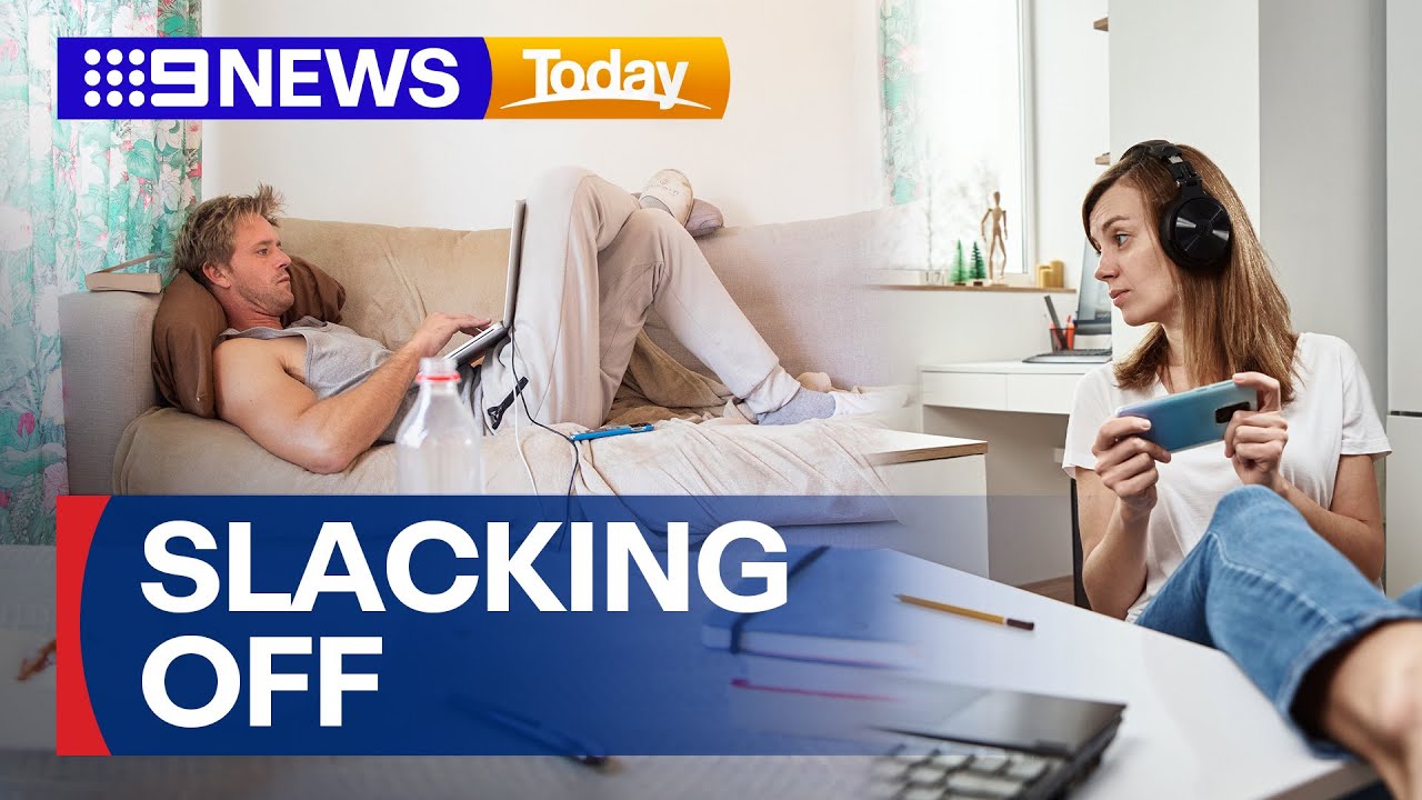 New research exposes Aussies slacking off whilst working from home | 9 News Australia