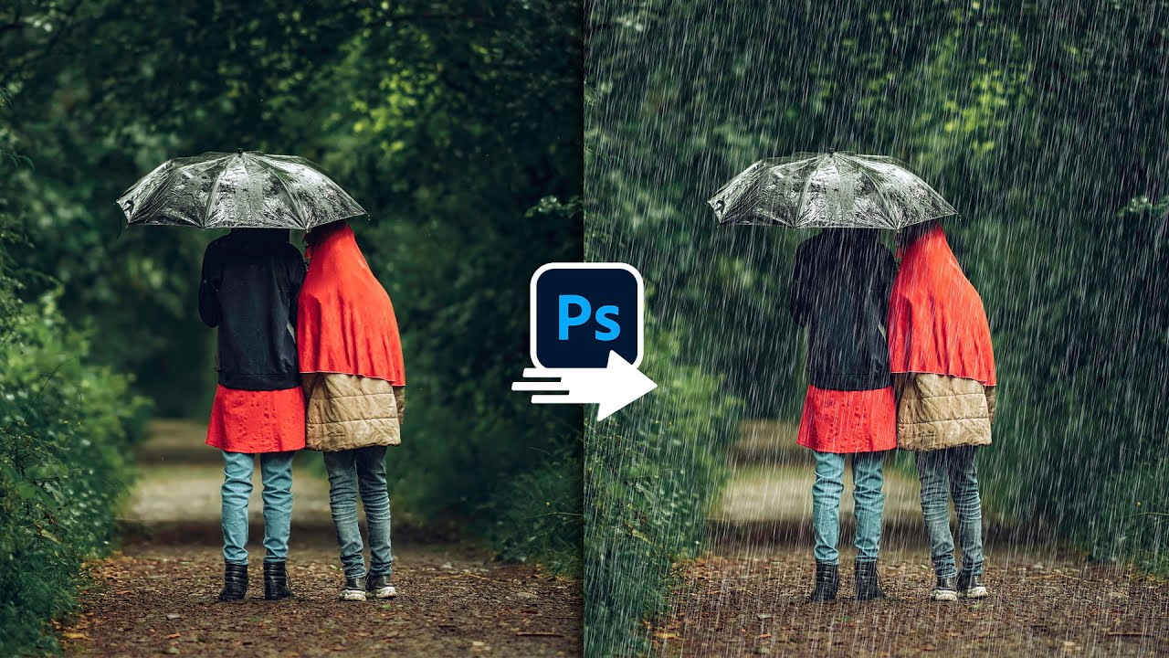 How to Add Rain Effect Fast and Easy in Photoshop