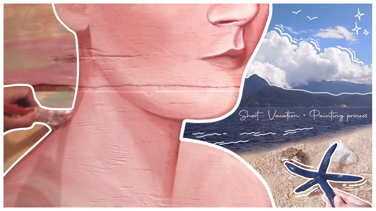Short Vacation + Mixed Media on Plywood Painting Process - Joykaren.d