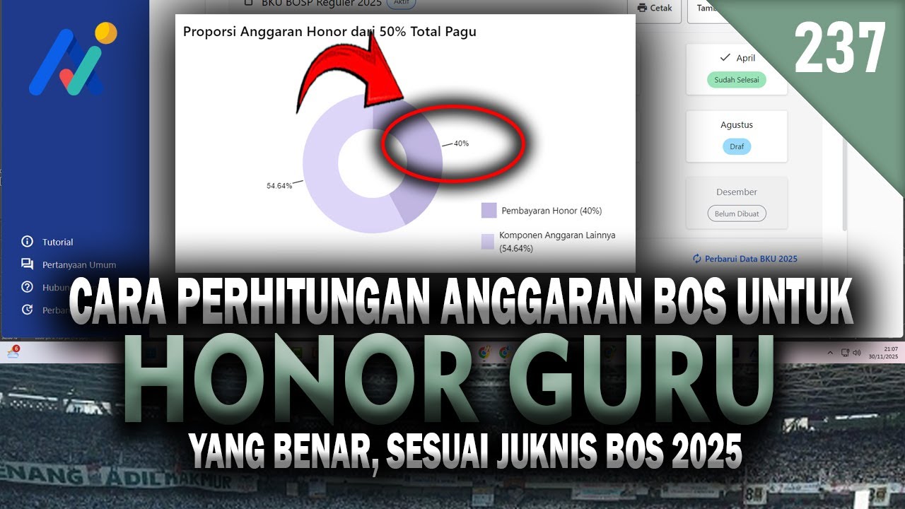 Wajib Paham! Cara Hitung Anggaran Honor Sesuai Juknis BOS Terbaru 2025