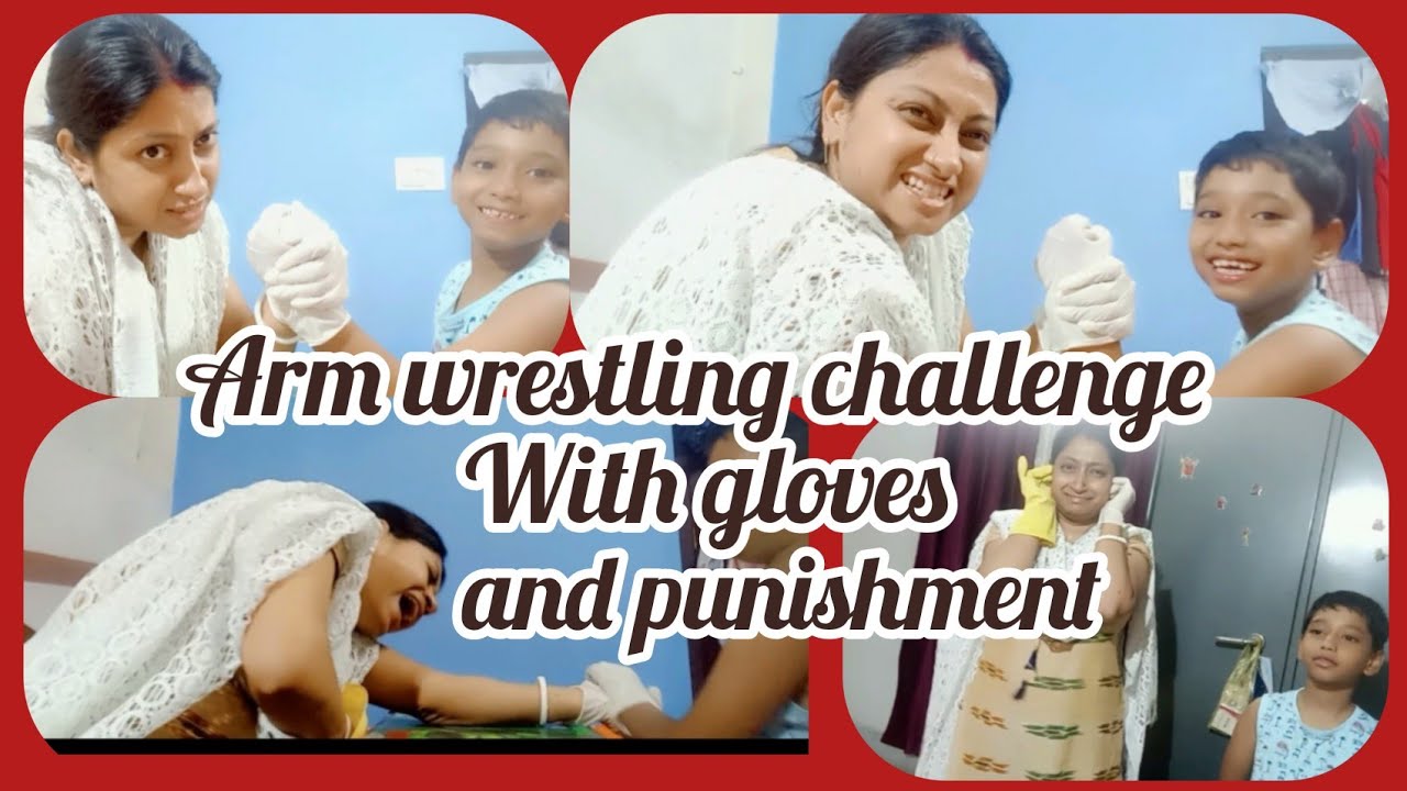 #arm wrestling challenge with gloves and punishment😢 #fullenjoyment#funnyvideo//@SAMIRAsvlog87
