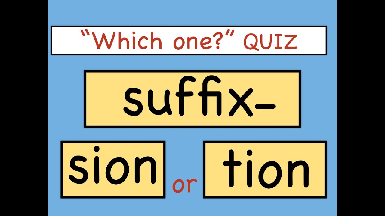 Test Your English Suffixes - When to use - tion and -sion?