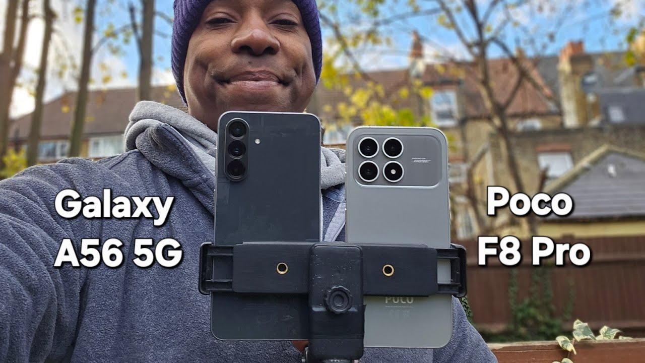Сравнение камер Poco F8 Pro и Galaxy A56.