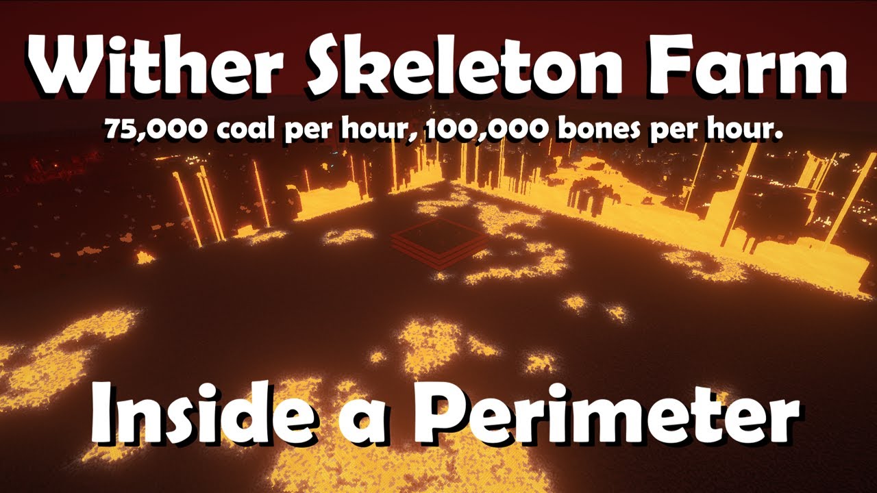 How I Made This Wither Skeleton Farm That Produces a Skull Every 1.5 Seconds.