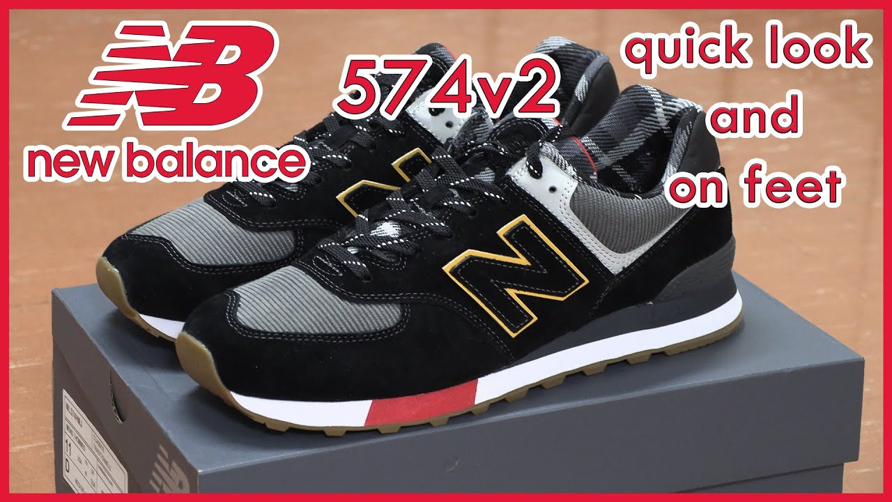 New Balance 574 - Quick Look + On Feet (Black with Team Red)