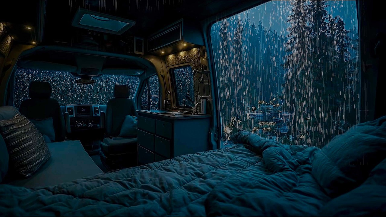 ASMR Lluvia Constante en la Ventana del Coche 🌧️ Duerme Profundamente Toda la Noche
