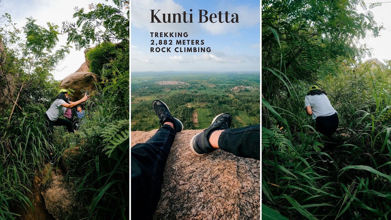 Kunti Betta | Trekking place near Mysore | Cinematic Travel Vlog | GoPro | Rock climbing | Karnataka