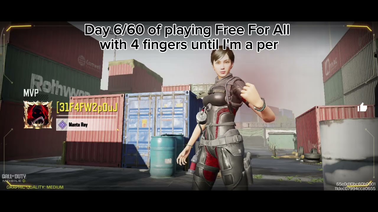 DAY 6/60 of playing Free For All with 4 fingers until I'm a pro