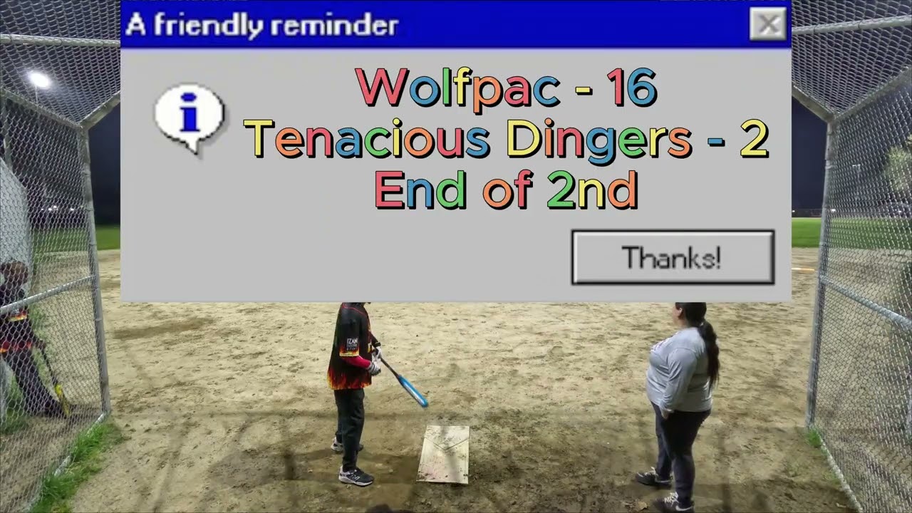Wolfpac vs Tenacious Dingers on Feb 25,2026 - Adult Slow-pitch Softball