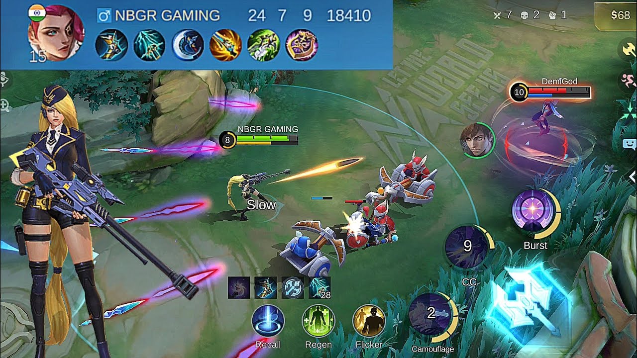 24 Kills !!  Lesley 1 Hit BUILD Mobile Legends - Moba Legends Bang Bang